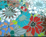 mosaic table detail